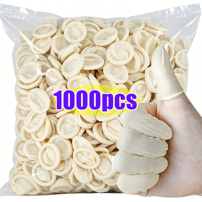Latex Disposable Glove - ถุงนิ้วแบบใช้แล้วทิ้งสีขาว 1000 ชิ้น ป้องกันฝุ่น กันลื่น อเนกประสงค์