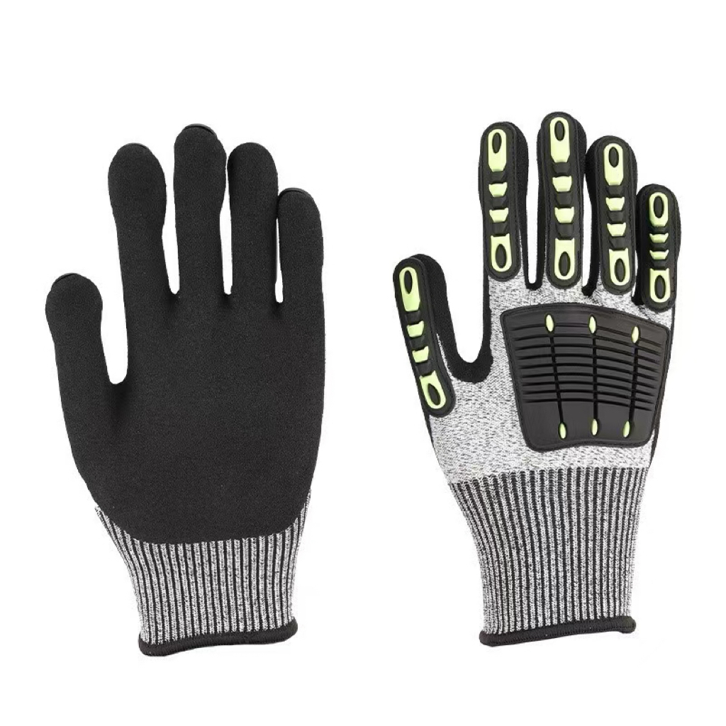 Work Glove Impact - ถุงมือป้องกันแรงกระแทก ป้องกันการลื่นไถล สำหรับงานก่อสร้าง งานคลังสินค้า และงานสวน