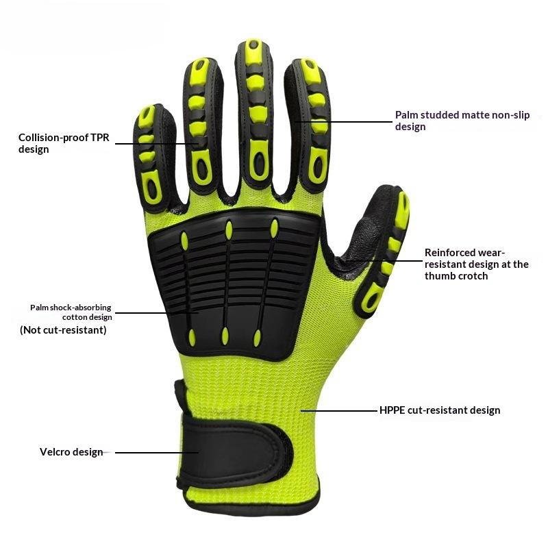 ถุงมือทำงานแบบหนา 1 คู่ ทนทานต - Work Glove Impact บทวิจารณ์และราคา