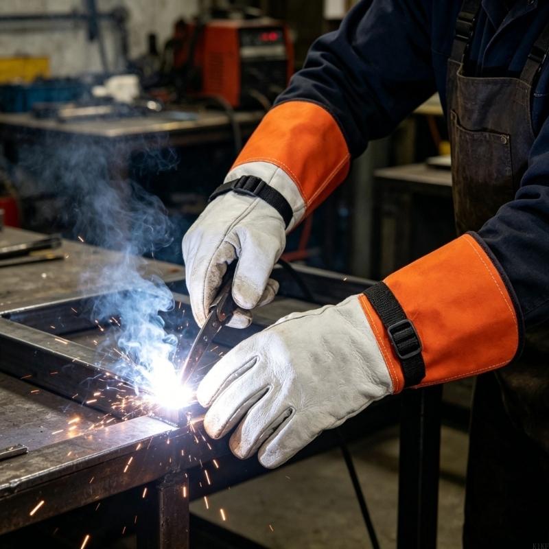ถุงมือหนังแพะทนความร้อนขนาด 14 - Heat Resistant Glove บทวิจารณ์และราคา