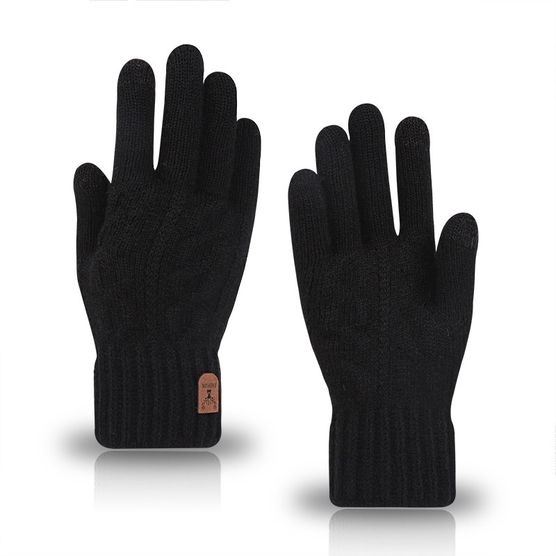 ถุงมือผู้ชายสำหรับฤดูหนาว ถักจ - Wool Glove Lined บทวิจารณ์และราคา